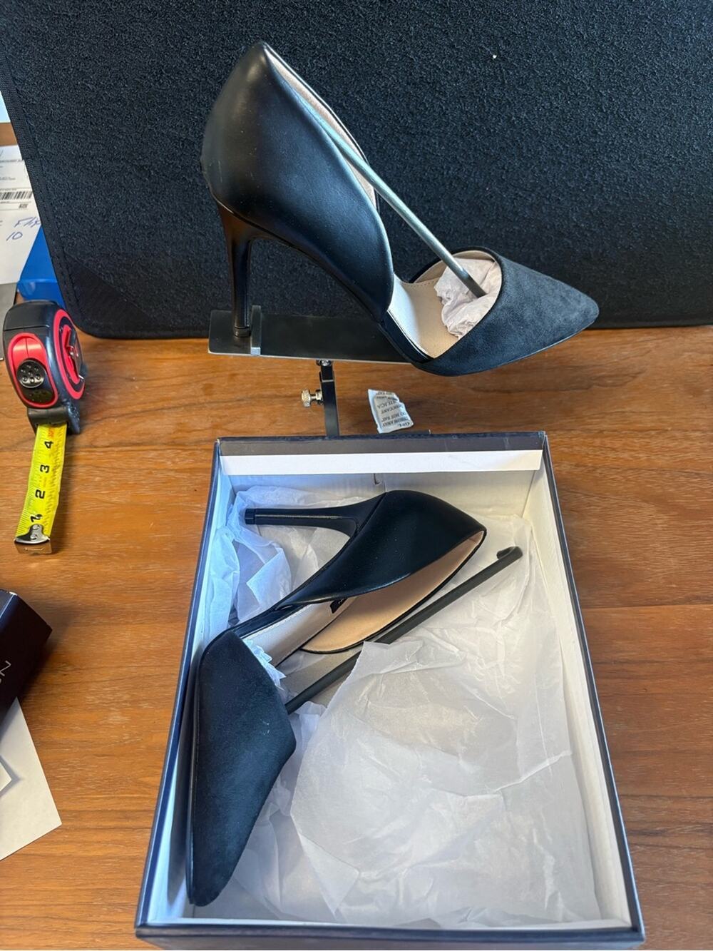 French Connection D’Orsay Black Pointed Toe Heels Size 9